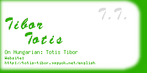 tibor totis business card